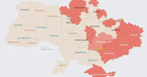 Повітряні сили: ударні БпЛА заходять з півночі, частина курсує на Київщину