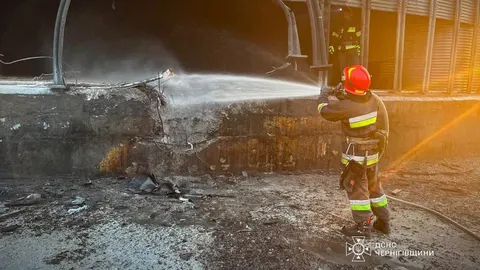 Атака БпЛА на Чернігівщині: пошкоджено зерносховище, горіли ліси