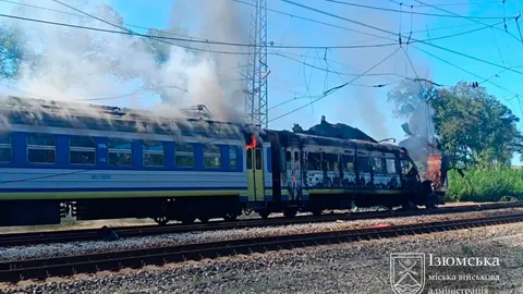 Російський дрон «Шахед» атакував пасажирський потяг на Харківщині: є поранені