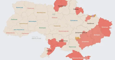 Повітряні сили: ударні БпЛА заходять в Україну з півдня та півночі