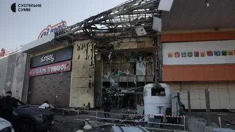 Суми: російський дрон вдруге за добу вдарив по ТРЦ «Мануфактура»